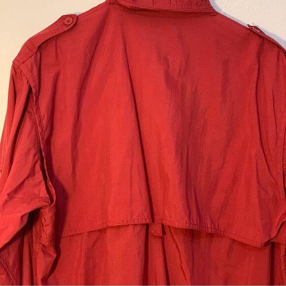 CABELA’S Guidewear Fishing Shirt Men L Reg Maroon Long Sleeve Nylon Zip Pockets - Picture 10 of 13